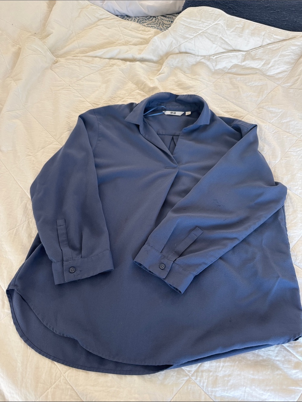 Classic Navy Collared Blouse